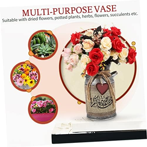 Retro Metal Flower Pot Vintage Decor for Farmhouse Style