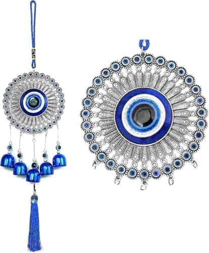 Fantasy Devil Eye Wind Chime Blue Alloy Pendant