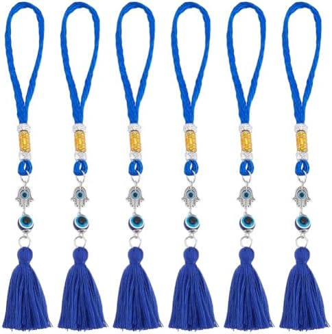 WEBEEDY 6 Pcs Hamsa Evil Eye Car Charm Decor