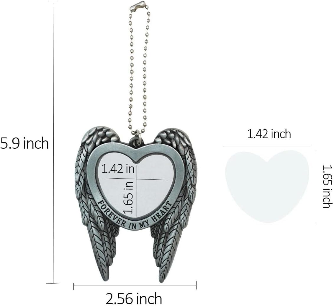 6 Piece Sublimation Angel Wing Ornament Blanks with Photo Area