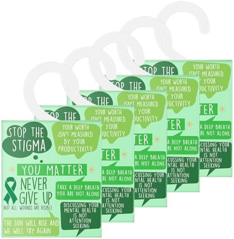 50 Pcs Mental Health Awareness Scent Sachets Green Ribbon Set