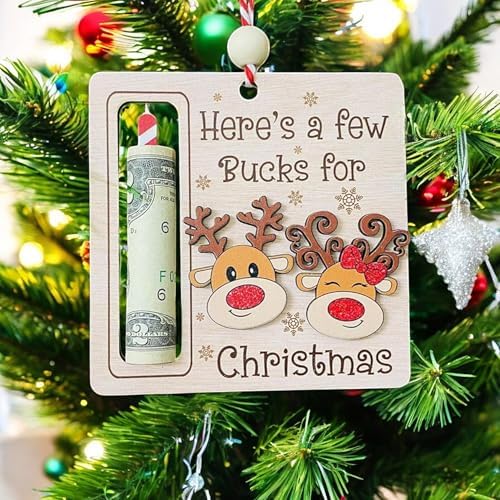 AXAHUHA Reindeer Money Holder Christmas Ornament