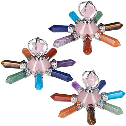 Rockcloud 7 Chakra Crystal Energy Generator with Rose Quartz