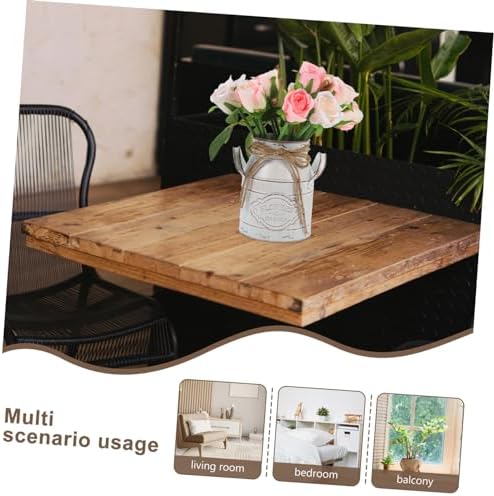 STOBAZA Rustic Metal Flower Pot for Home Farmhouse Decor