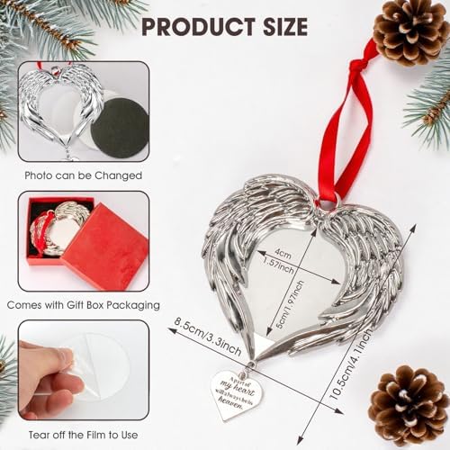Memorial Christmas Angel Wings Photo Ornament 2025