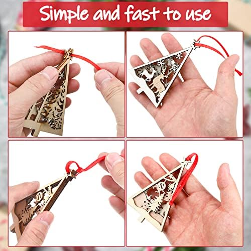 Shappy 106 Inch Christmas Ornament Hanger Ribbon Red