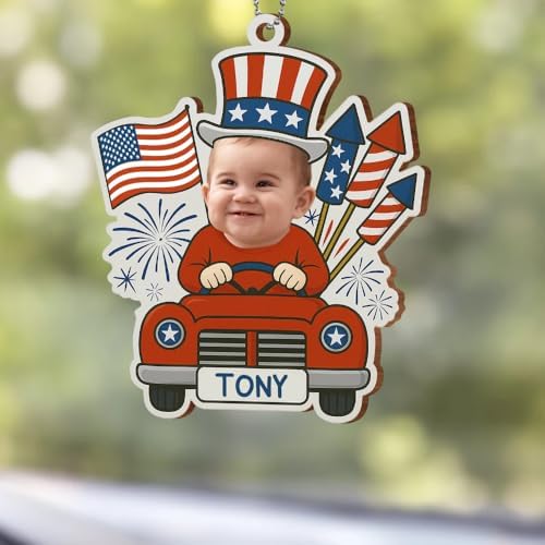 Customizable Baby 4th of July Acrylic Ornament