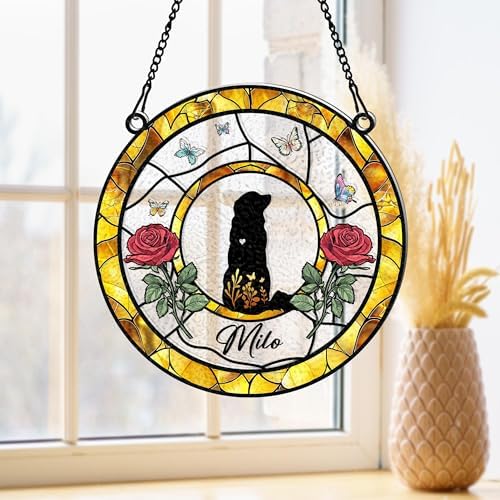 Personalized Dog Lover Suncatcher Custom Dog Breed Decor