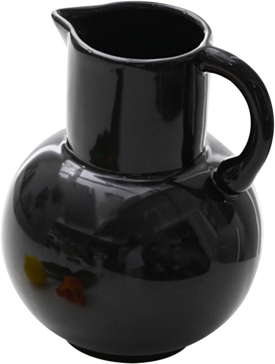 Farmhouse Ceramic Pitcher Vase for Dried Flowers and Home Decor