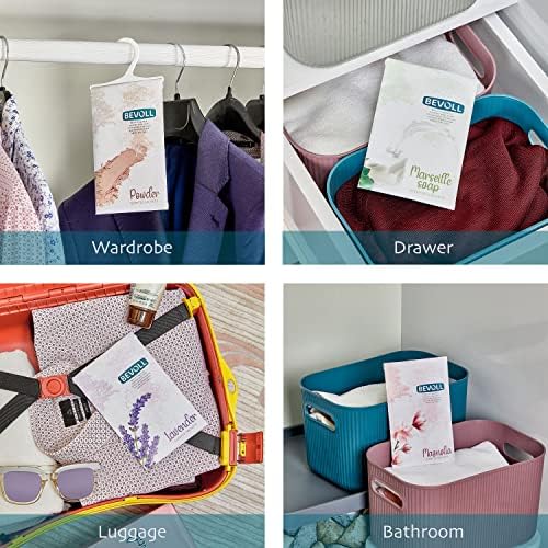 Bevoll Scented Sachets 12 Pack for Drawers Closets Cars Bathroom Wardrobe Gym Bags