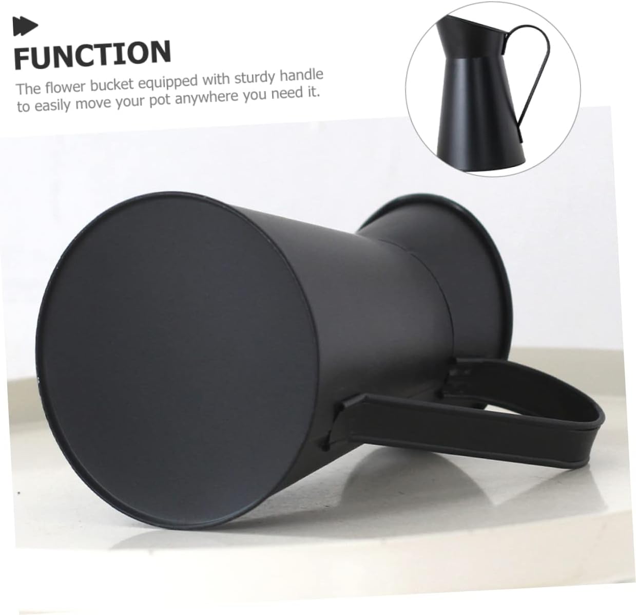 Vintage Iron Vase with Matte Finish Rustic Design