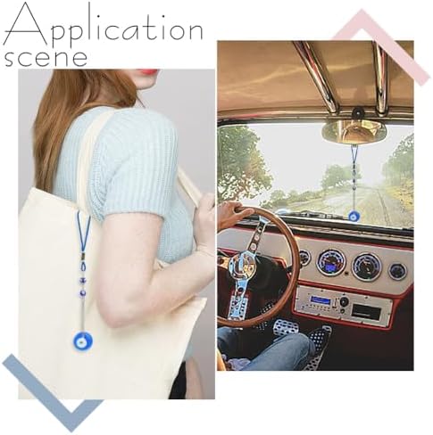 WEBEEDY 4 PCS Evil Eye Car Hanging Decor