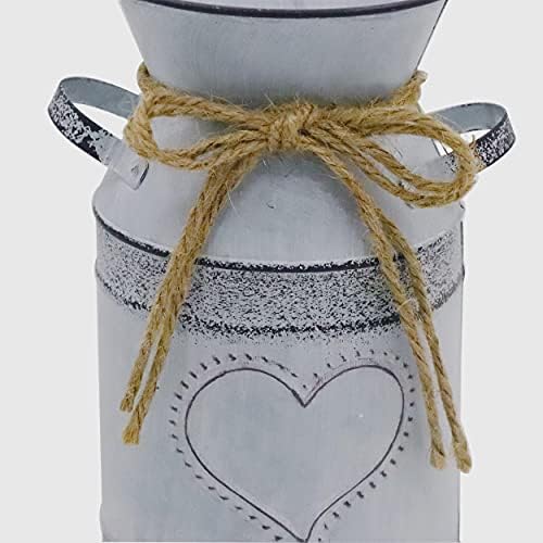 Soyizom Rustic Galvanized Milk Can Decor Vase