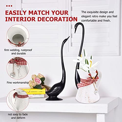 Happyyami Rustic Metal Vase with Handle