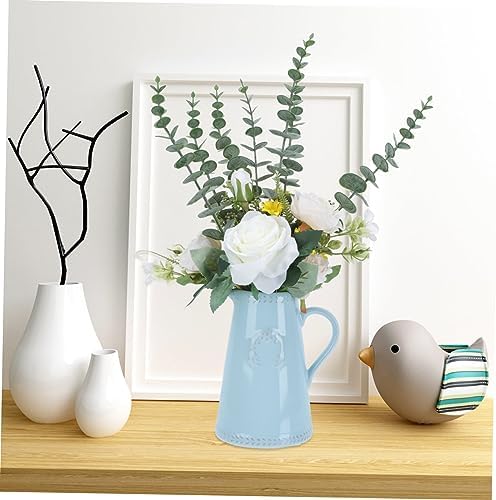 STOBAZA Floor Vase Blue Chinoiserie Decor