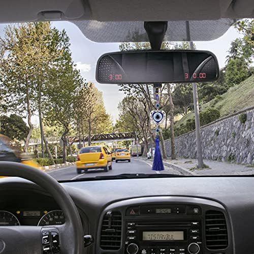 VICASKY 6pcs Evil Eye Car Hanging Ornaments with Tassels