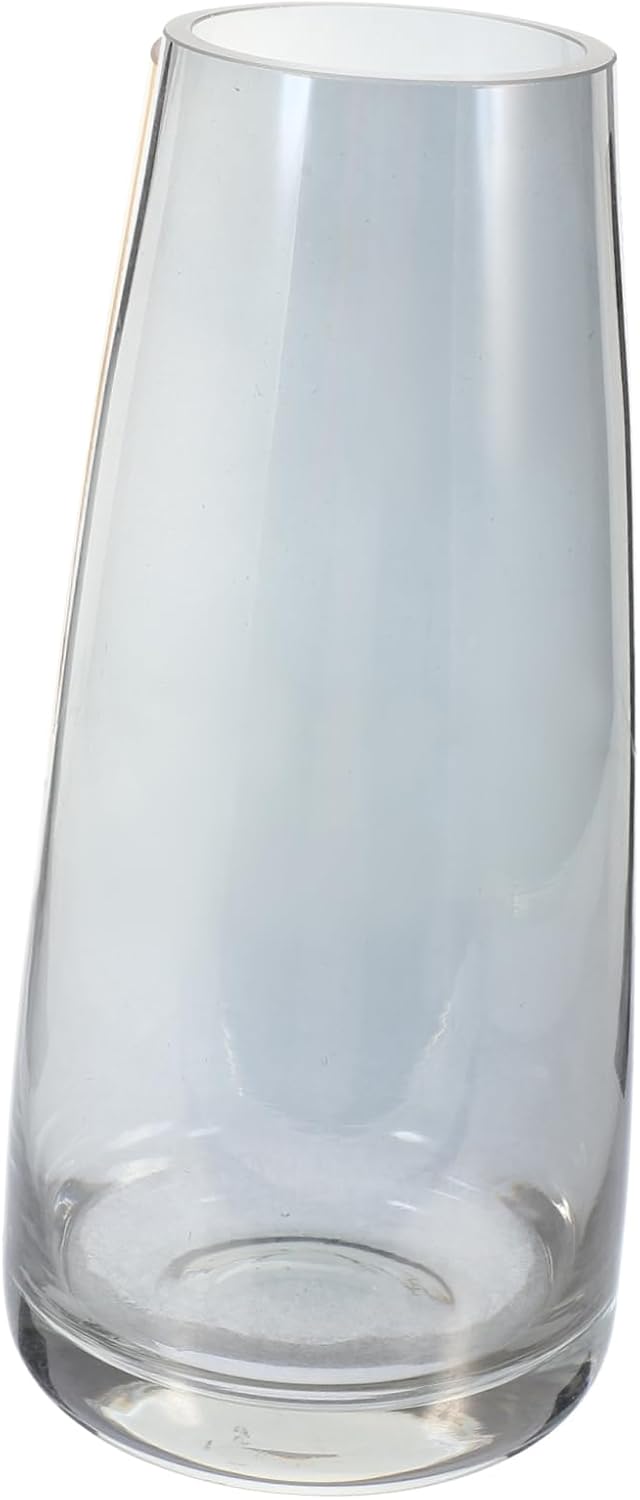 Modern Iridescent Glass Vase for Home Decor and Hydroponic Use