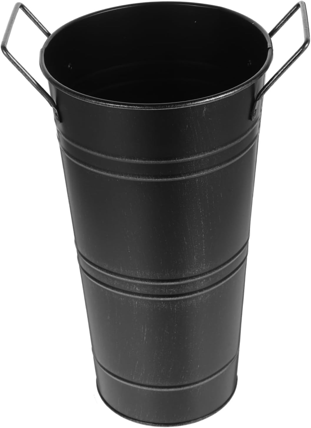 Vintage Rustic Galvanized Iron Flower Bucket with Handles