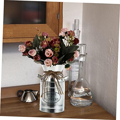 Vintage Iron Bucket Flower Pot for Home Decor