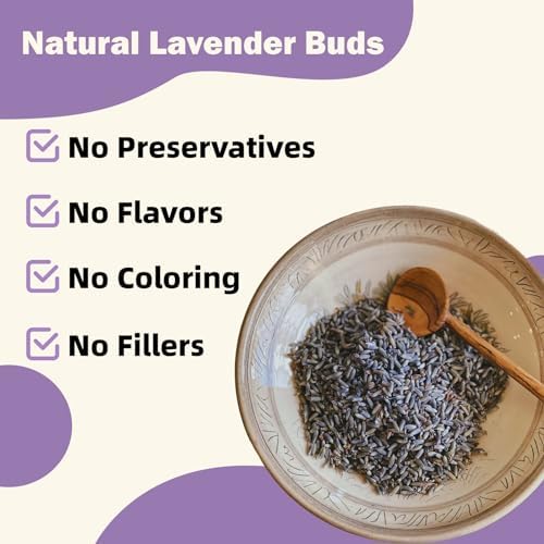 16oz Dried Lavender Flowers for Sachets Closets Baths Crafts and DIY Projects