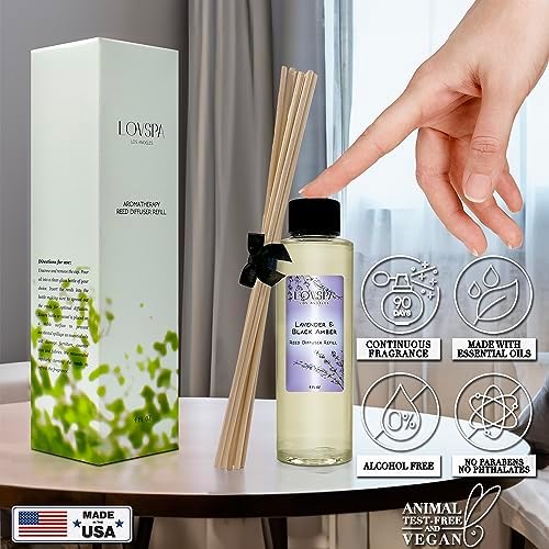 LOVSPA Lavender Black Amber Reed Diffuser Oil Refill