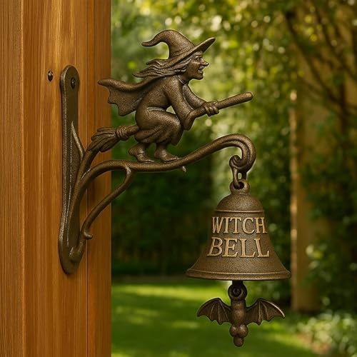 2pc Vintage Witch Doorbell Set - Halloween Decor