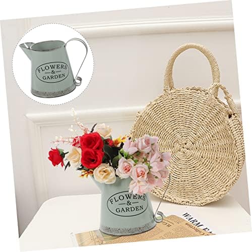 Vintage Iron Flower Pot Wide Mouth Decorative Vase