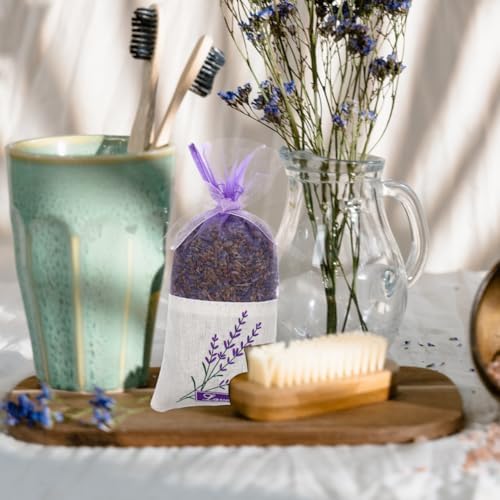 VORCOOL Lavender Sachet Bag 30 Pcs with Porcelain Embroidery