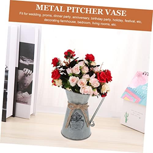 Farmhouse Vintage Metal Flower Bucket for Home Decor