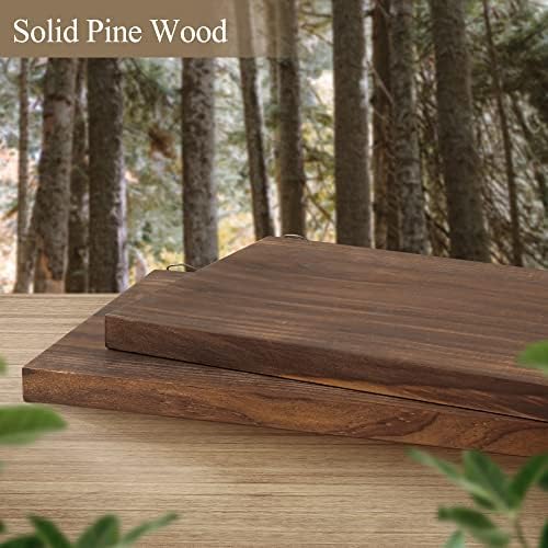 Afuly Floating Shelves Wall Mount Set of 2 Modern Natural Wood Bookcase