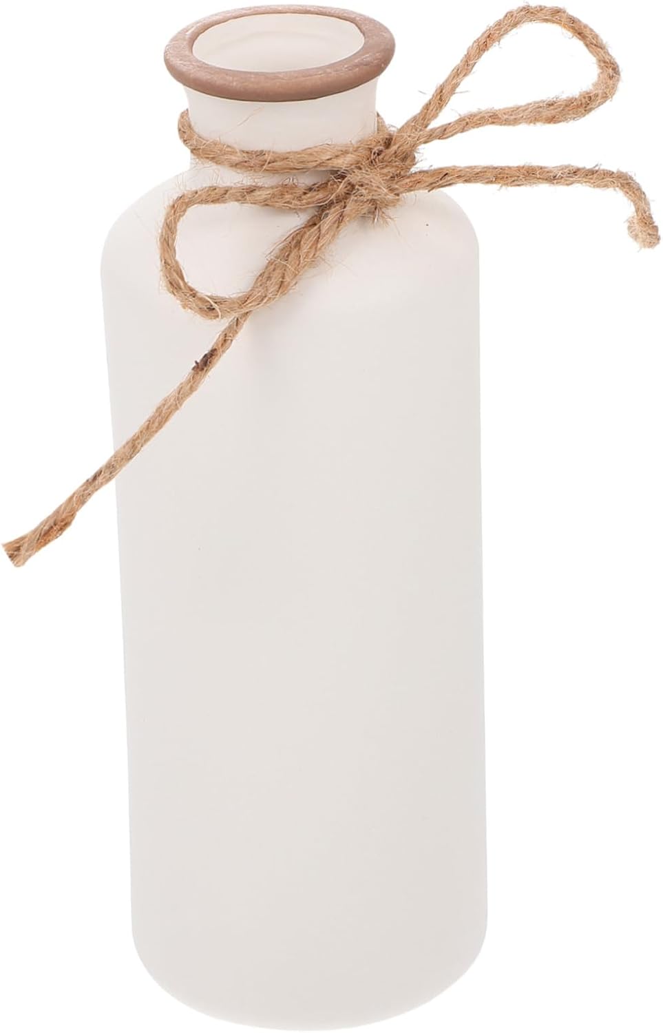 White Ceramic Round Decorative Vase for Home Decor