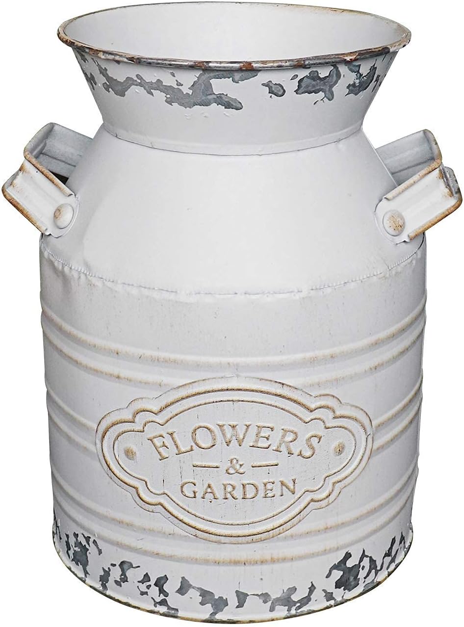 Soyizom Rustic Galvanized Tin Milk Can Decorative Vase - Small 79 Inch