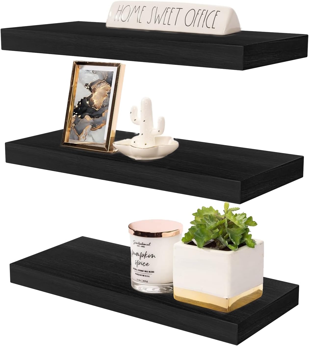 AT-VALY Floating Shelves Set of 3 156IN