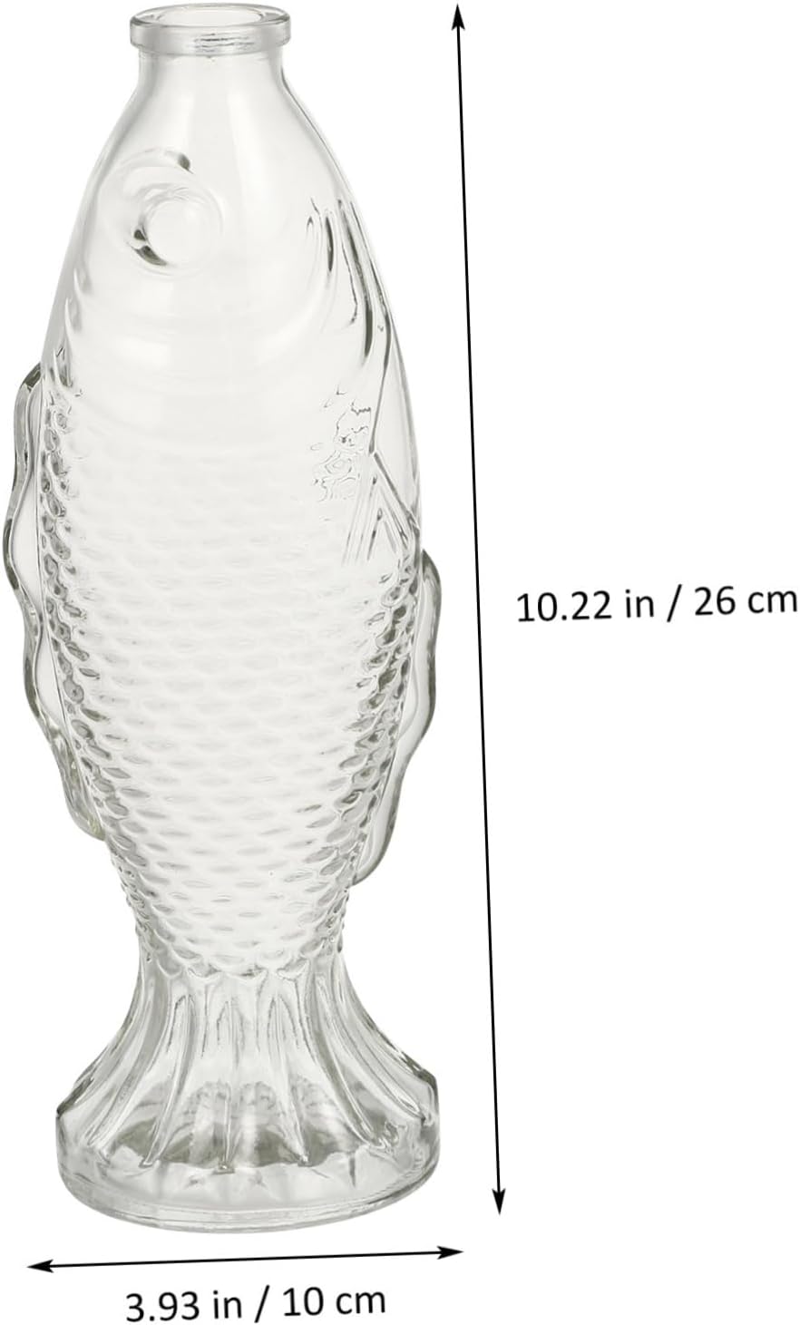Fish Shaped Glass Bottle Decorative Table Vase
