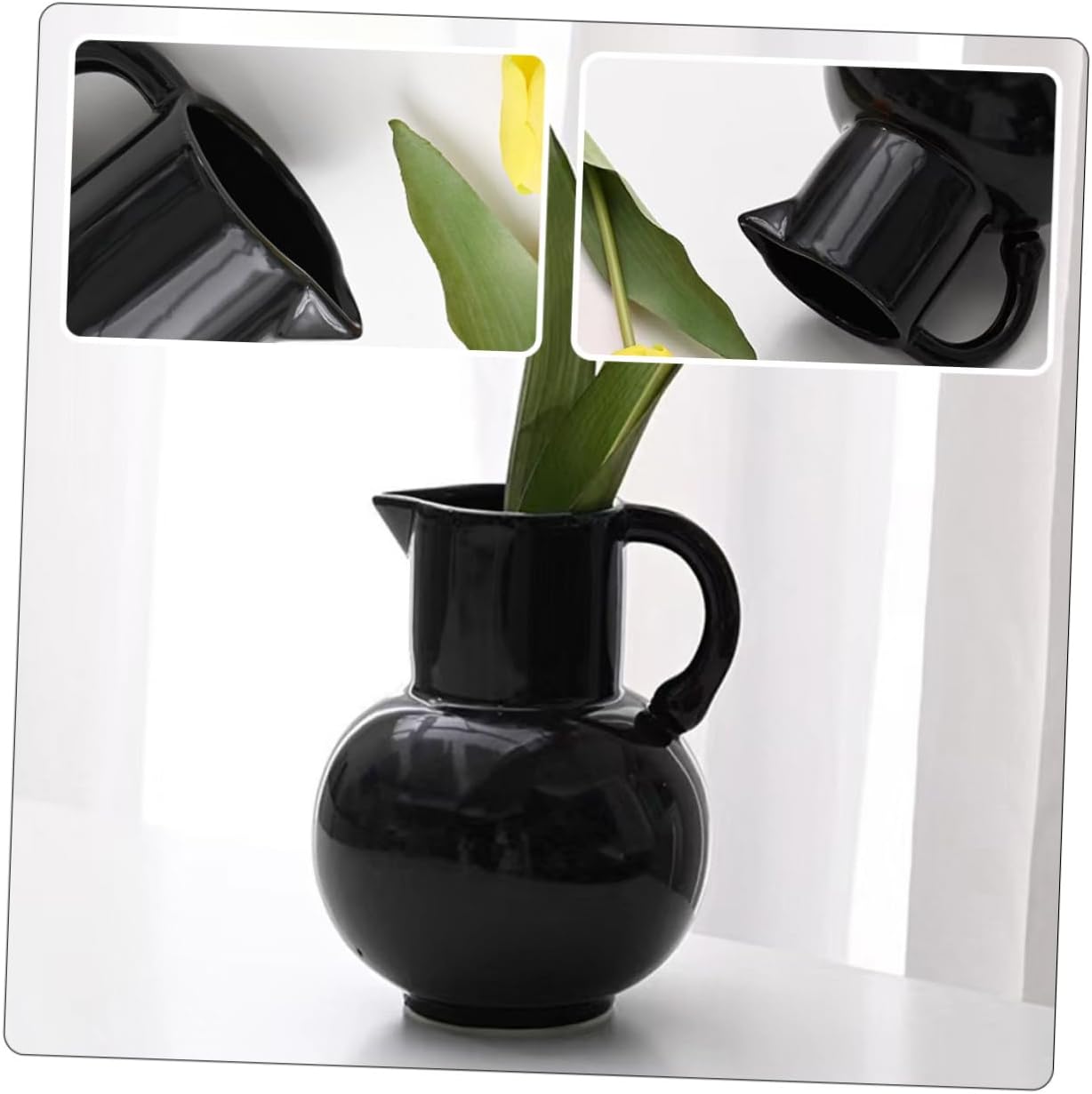 STOBAZA Ceramic Pitcher Vase for Home Decor