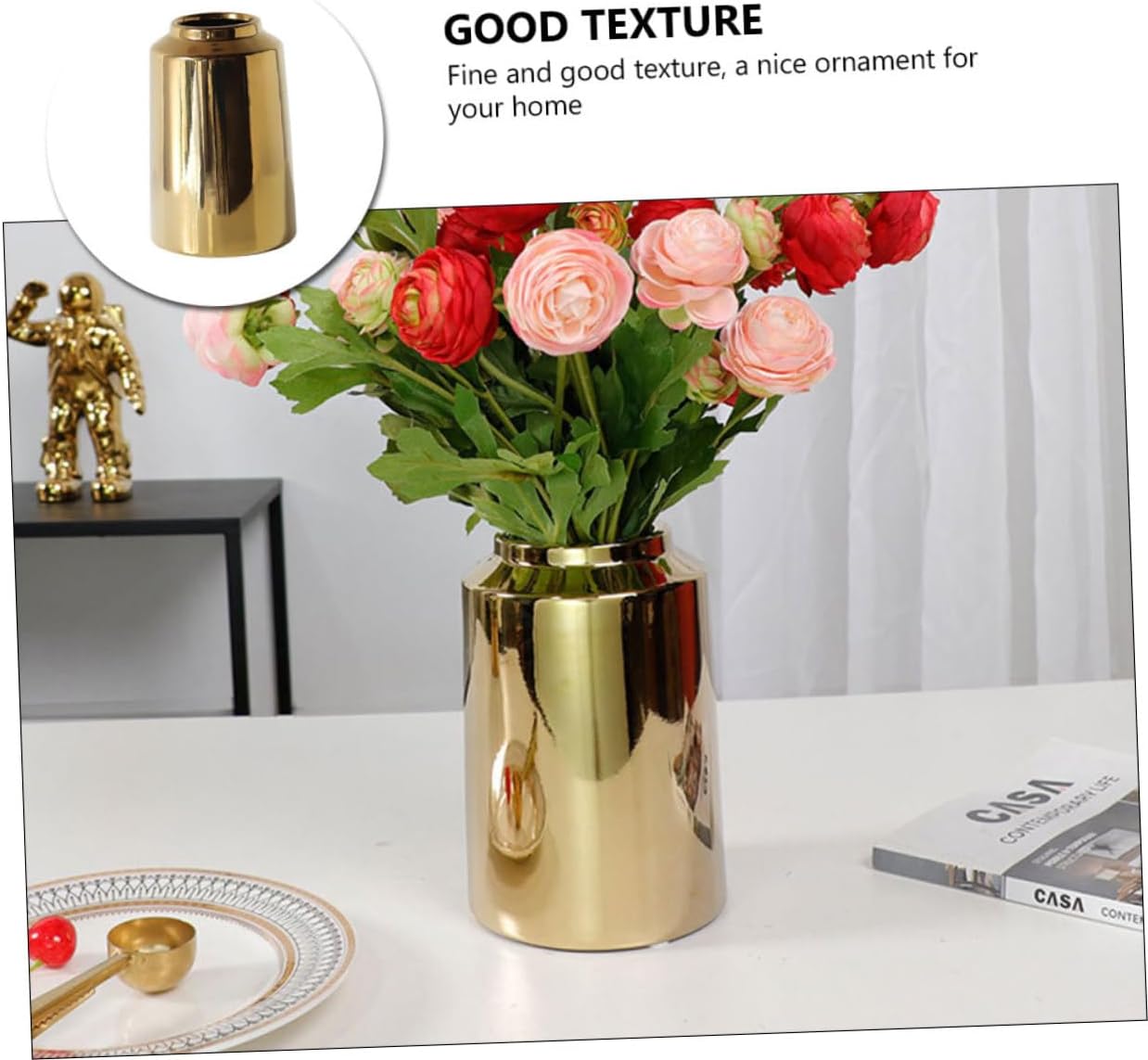 STOBAZA Simple Ceramic Flower Vase for Home Decor
