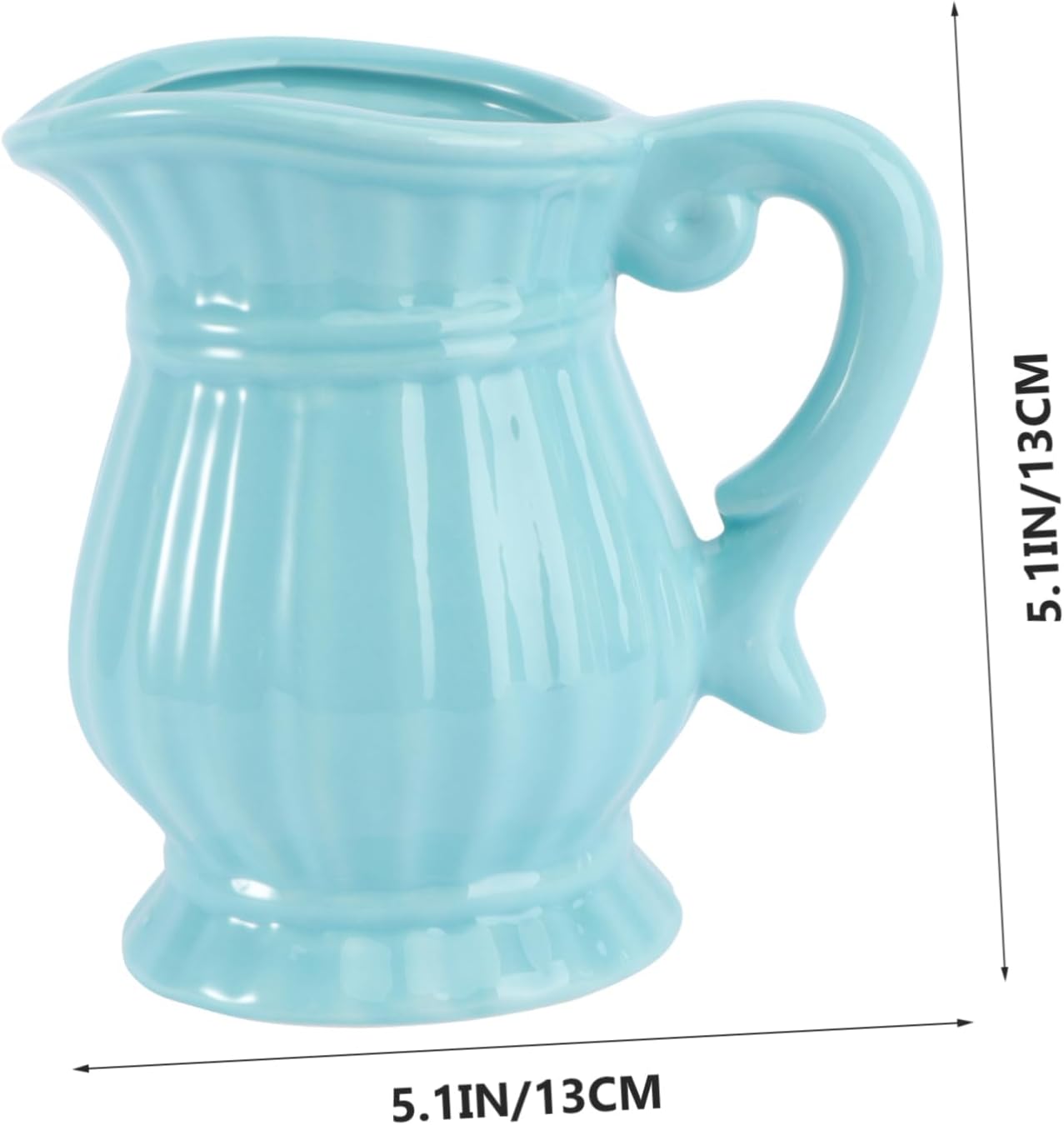 Blue Ceramic Flower Vase for Home Decor Minimalist Artistic Centerpiece