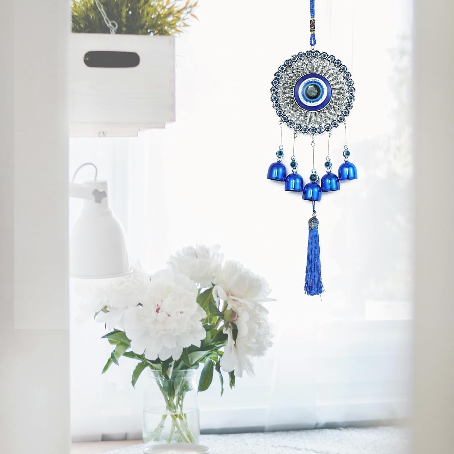 Fantasy Devil Eye Wind Chime Blue Alloy Pendant