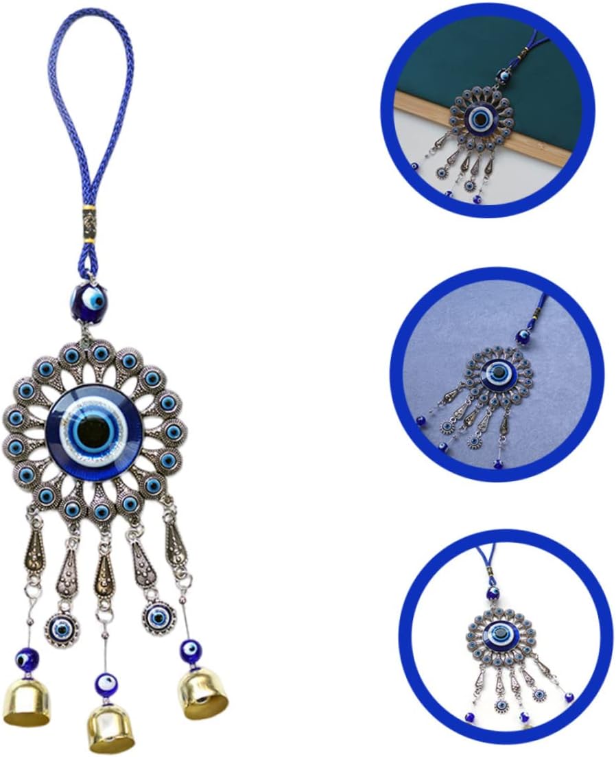Yardenfun Evil Eye Car Hanging Decor Wind Chime