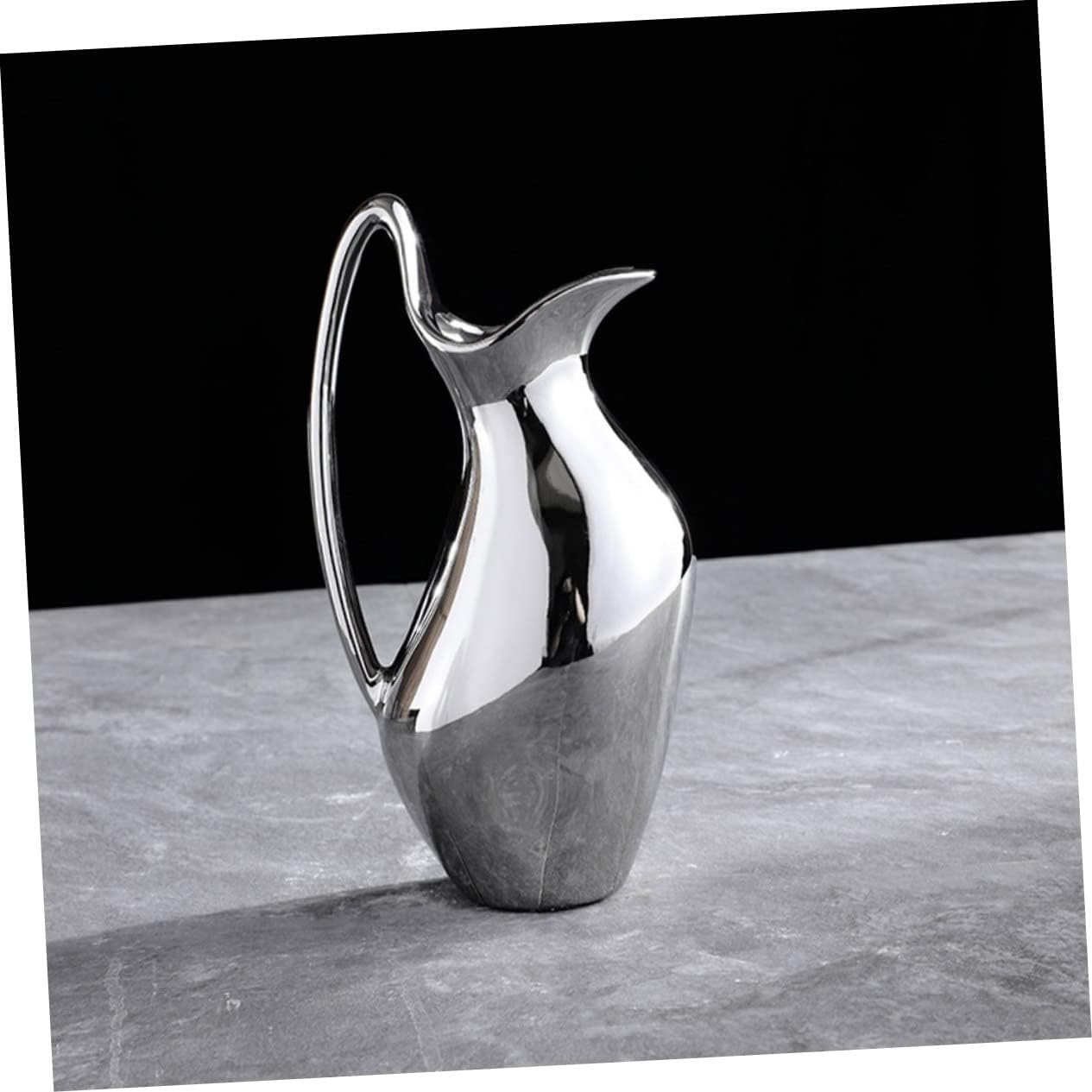 Floral Pitcher Shape Ceramic Decor Statue