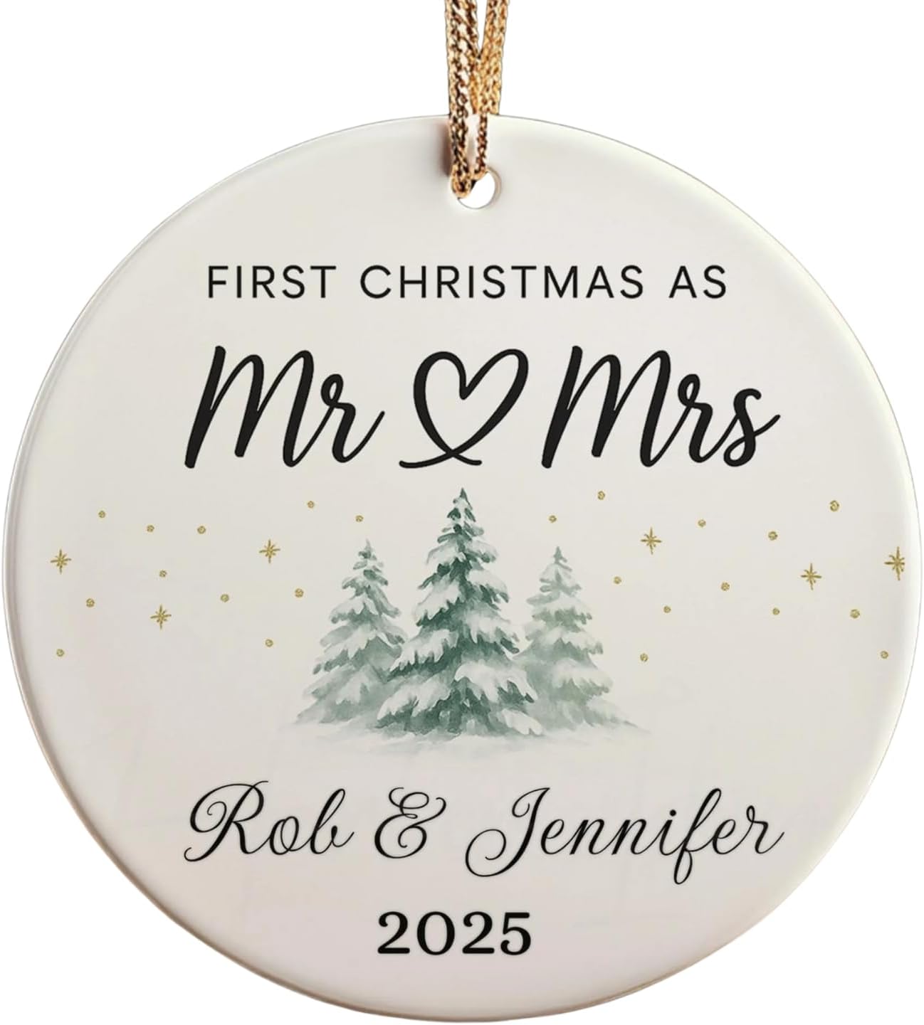 First Christmas as Mr Mrs Ornament 2025