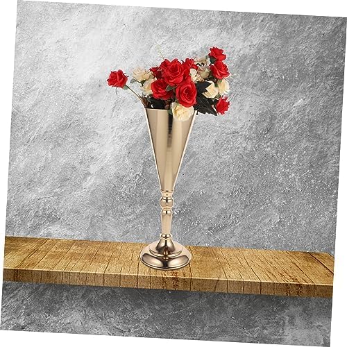 Iron Trumpet Vase for Floral Arrangements and Home Decor