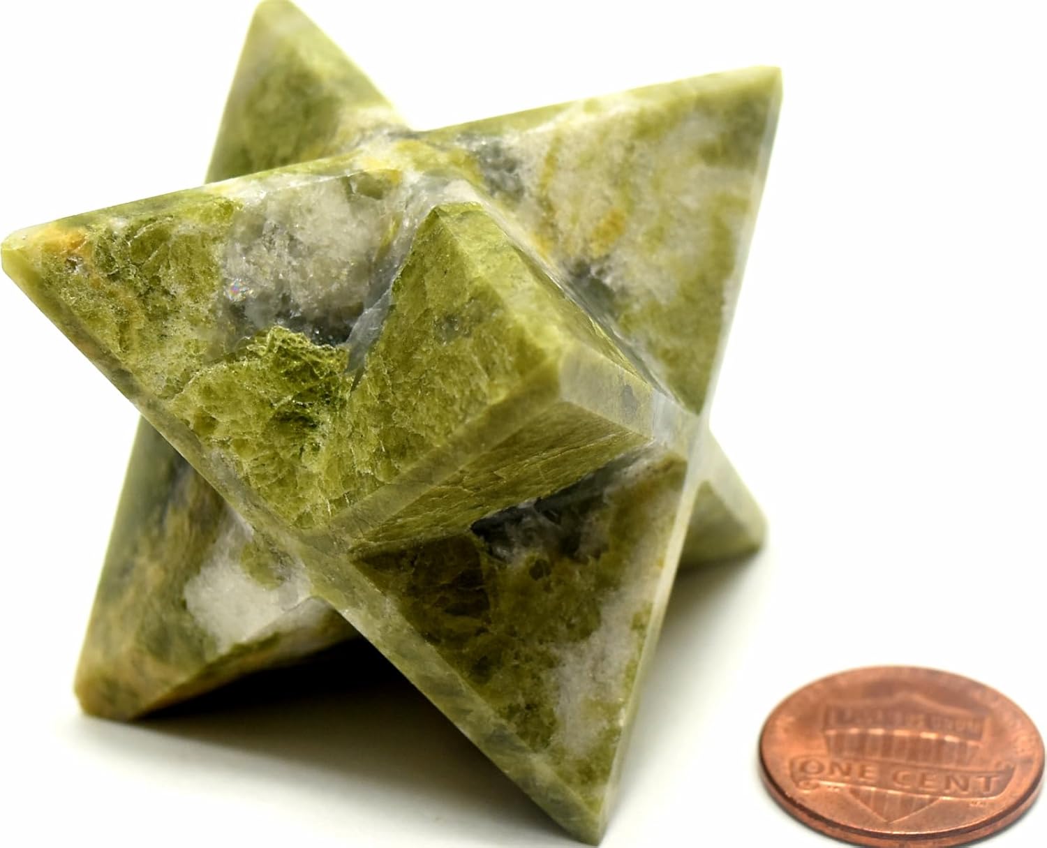 25 Inch Green Vesuvianite 8 Point Star Crystal