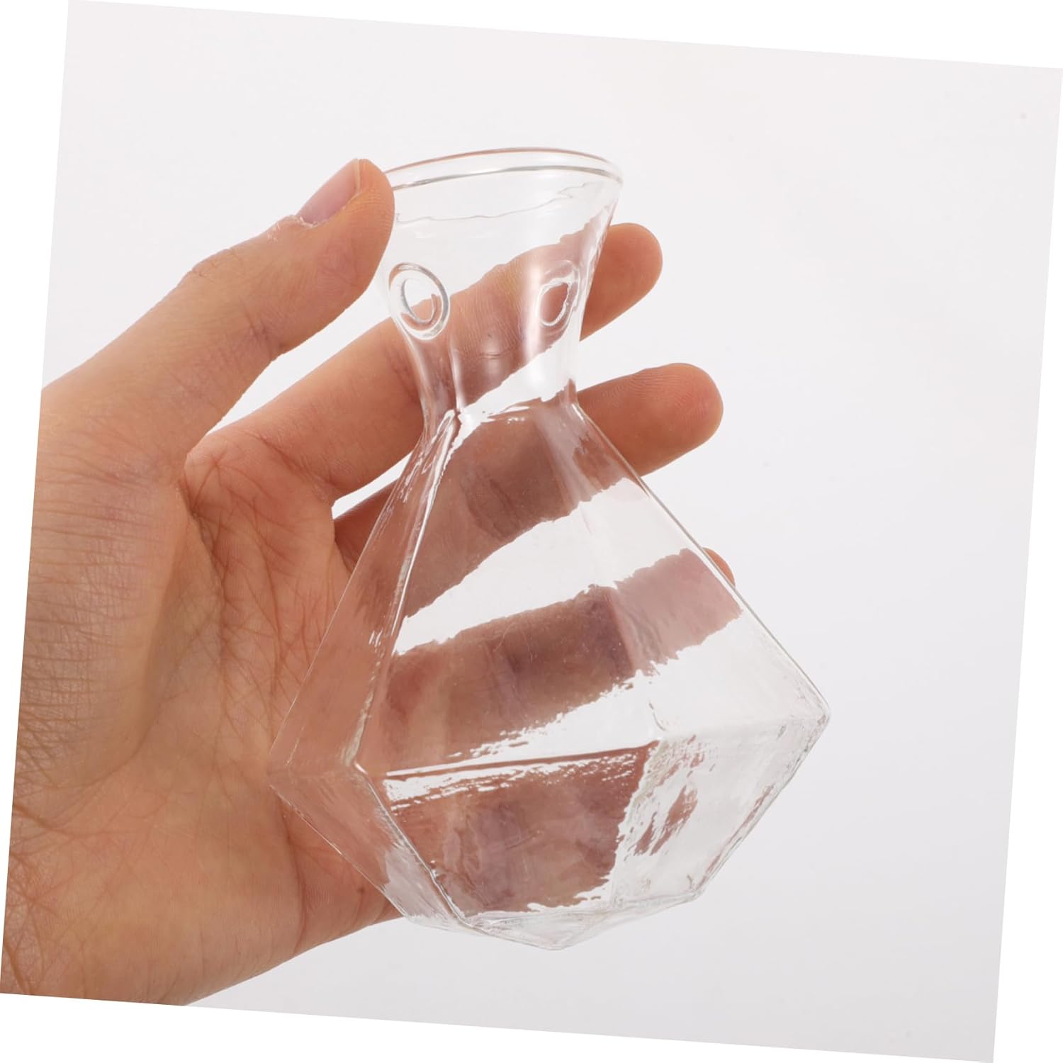 2pcs Glass Bud Vase for Plant Propagation Vintage Style Home Office Decor