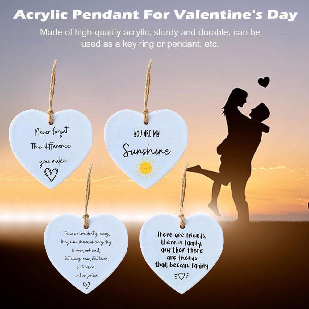 Blue Thank You Ornament Acrylic Heart Sign for Home Decor and Gifts