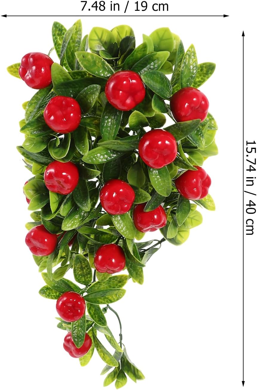 SEWACC Artificial Lemon Teardrop Wreath for Home Decor