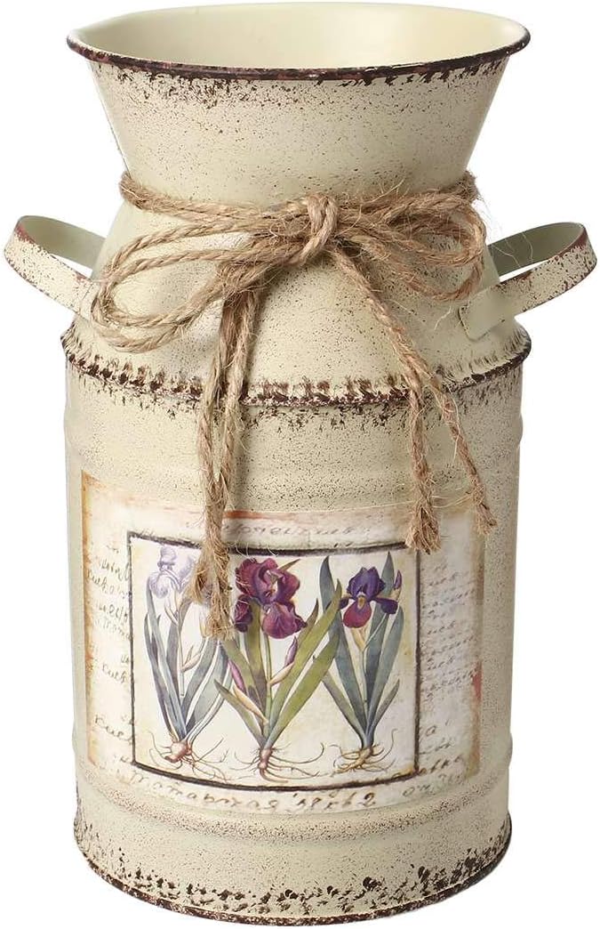 Shabby Metal Flower Vase for Home Decor Wedding Party