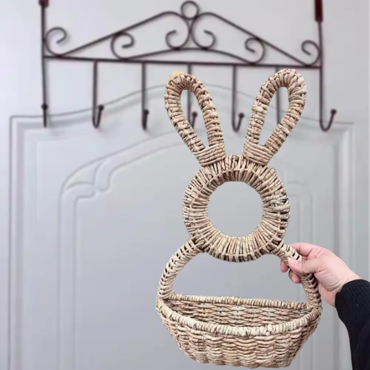 Easter Bunny Basket Wall Hanging Decor