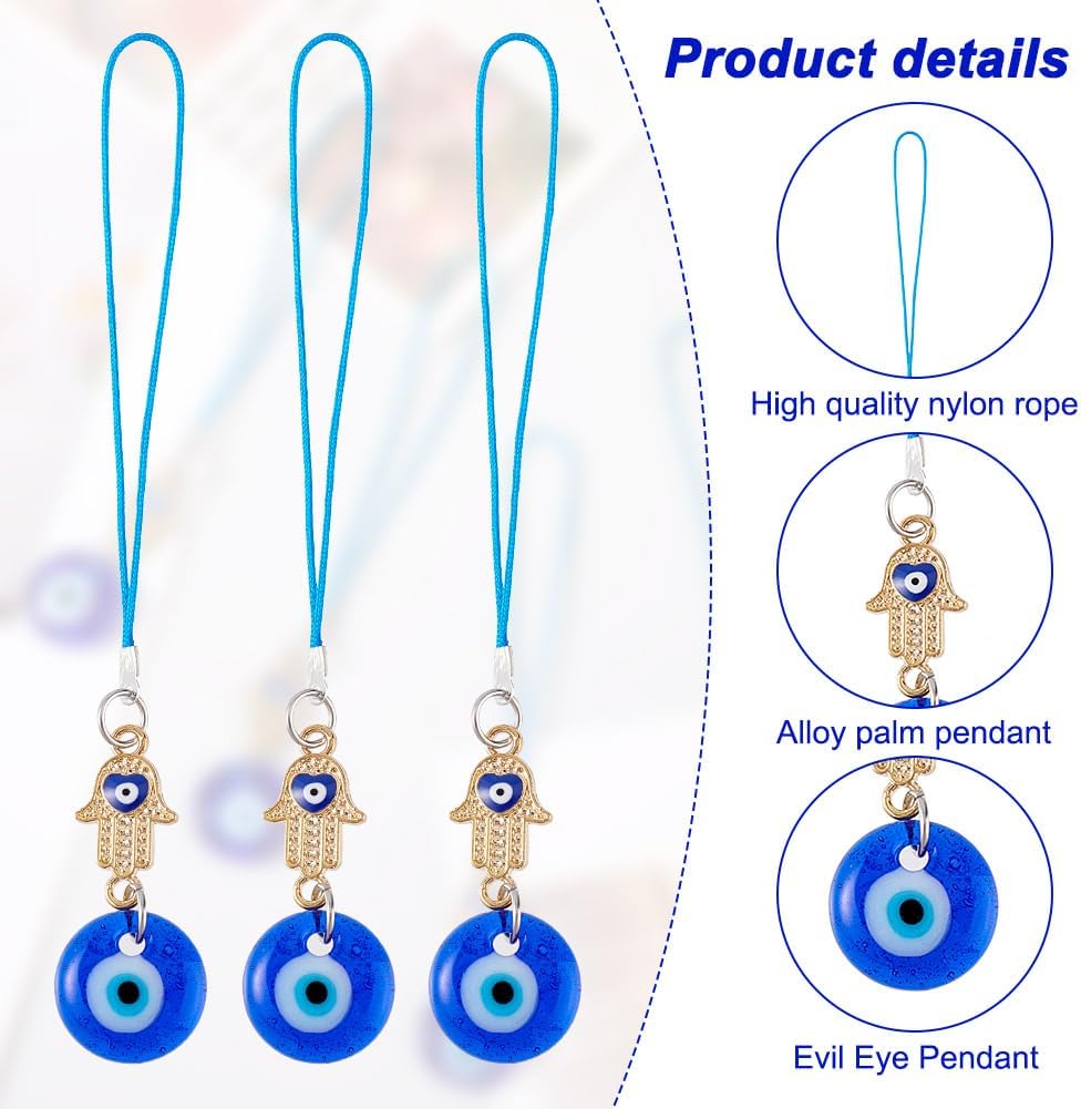 12 Pcs Evil Eye Car Mirror Hanging Ornaments
