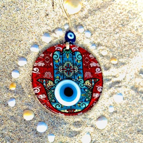 Fusion Hamsa Hand Hanging Decor with Evil Eye